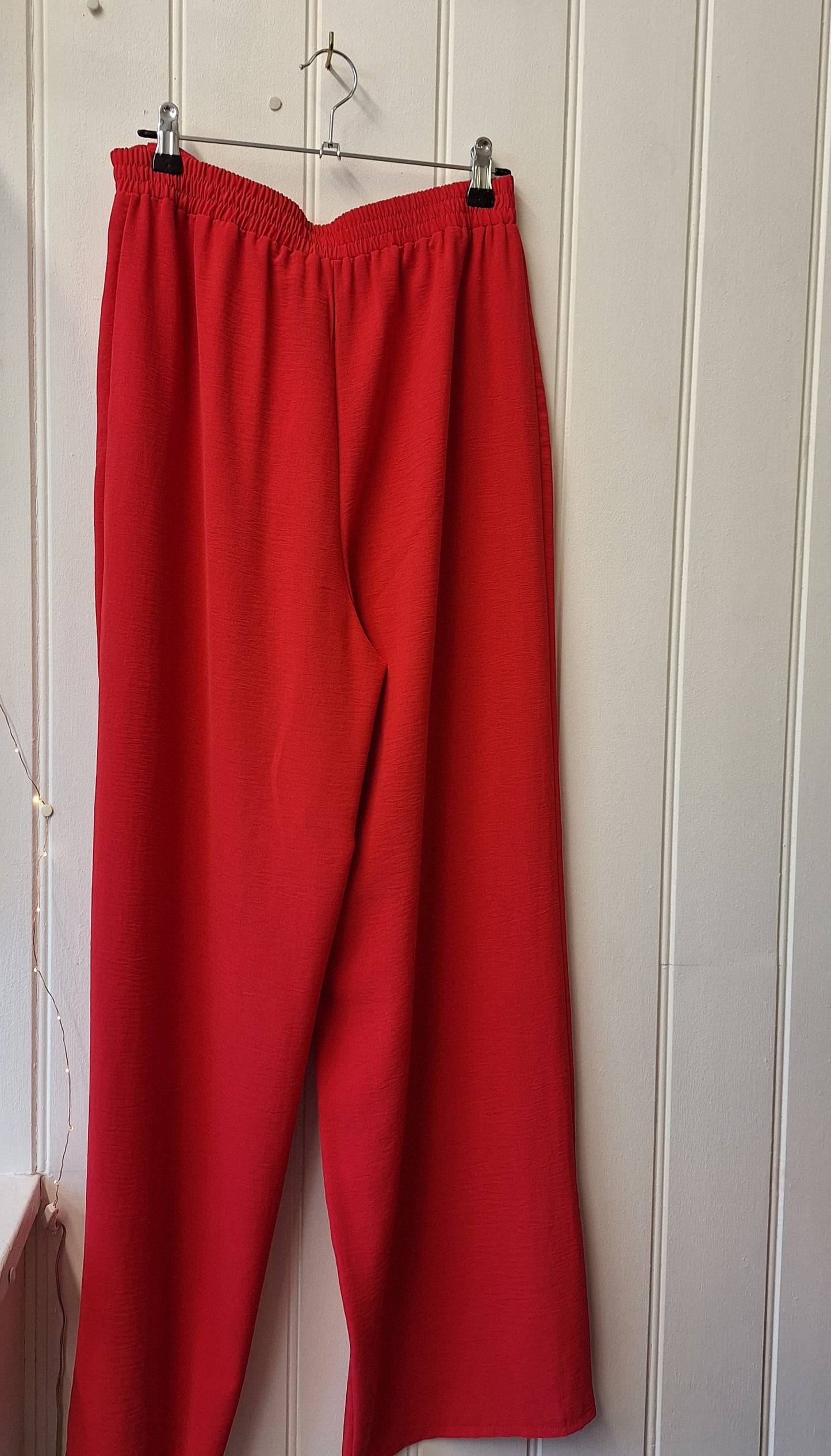 ZARA red wide legged trousers L