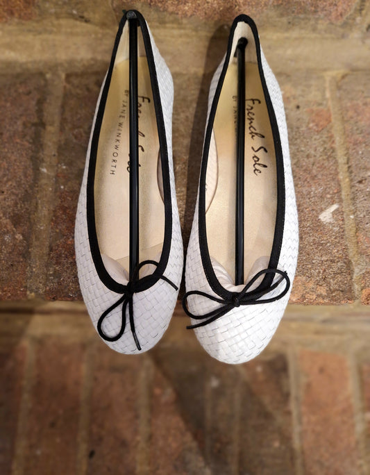 French Sole white ballet pumps 6