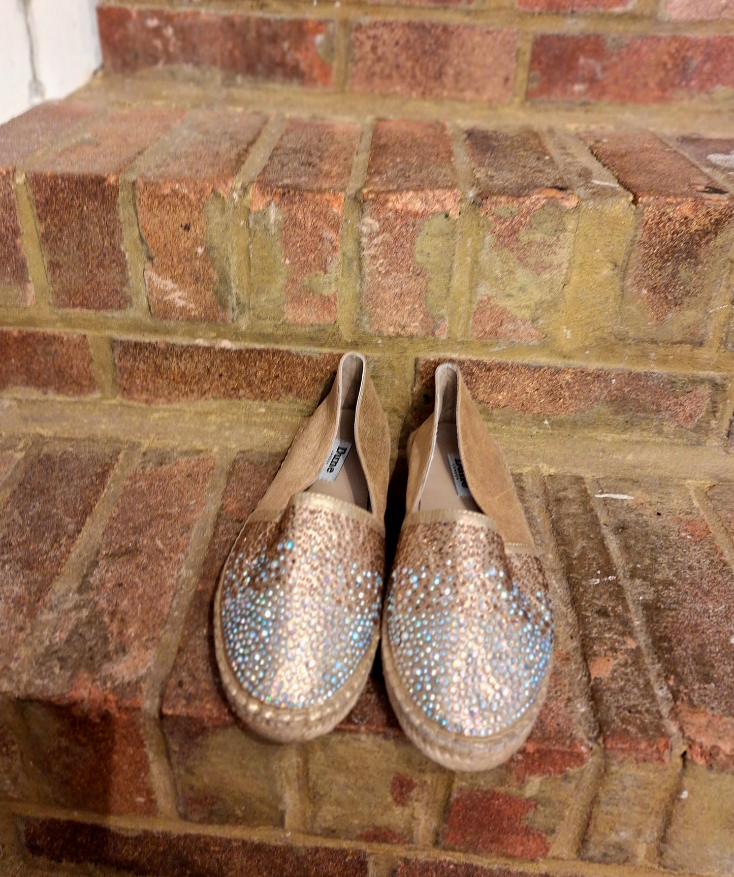 DUNE gold espadrilles 6