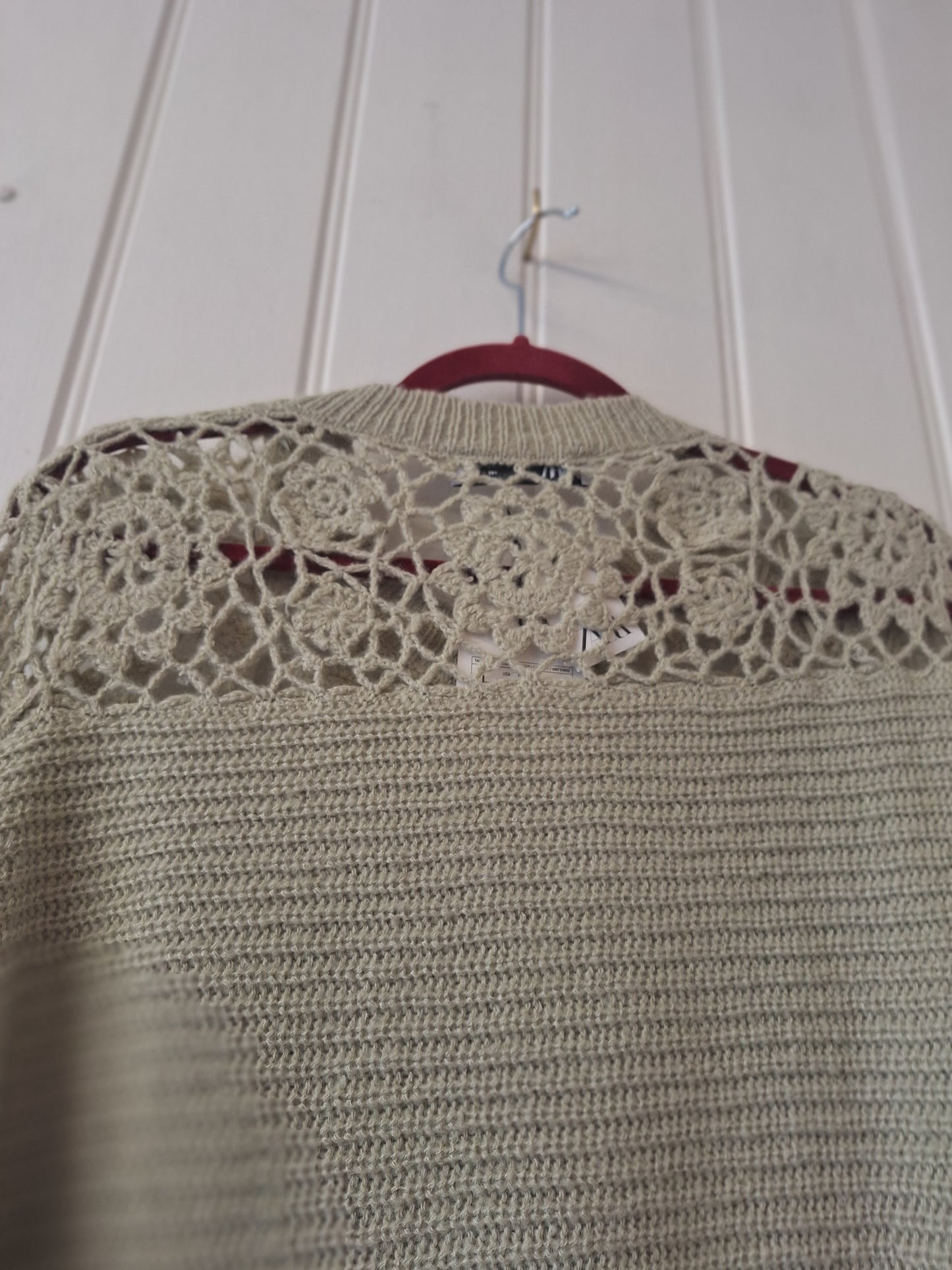 ZARA green knitted cardigan L