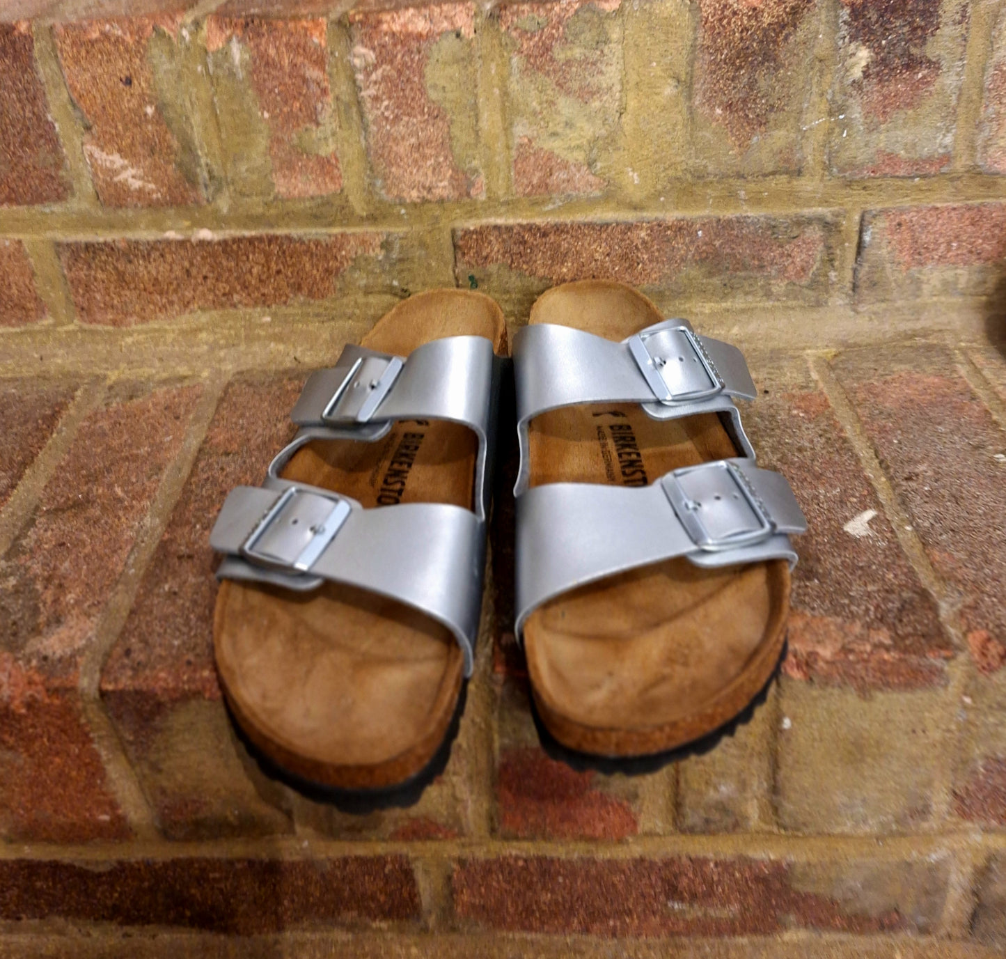 Birkenstock charcoal sandals 8