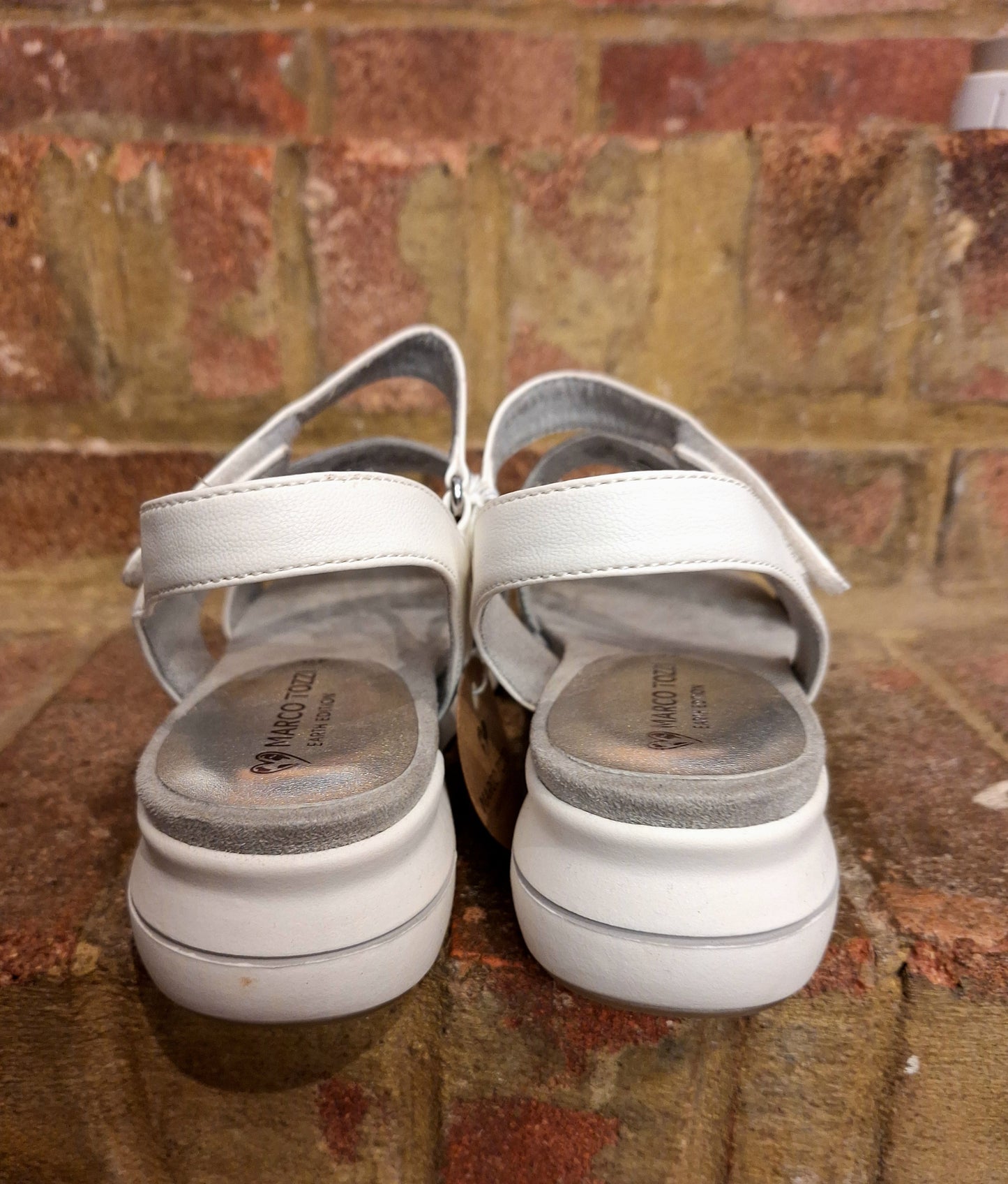 Marco Tozzi white and silver sandals 6
