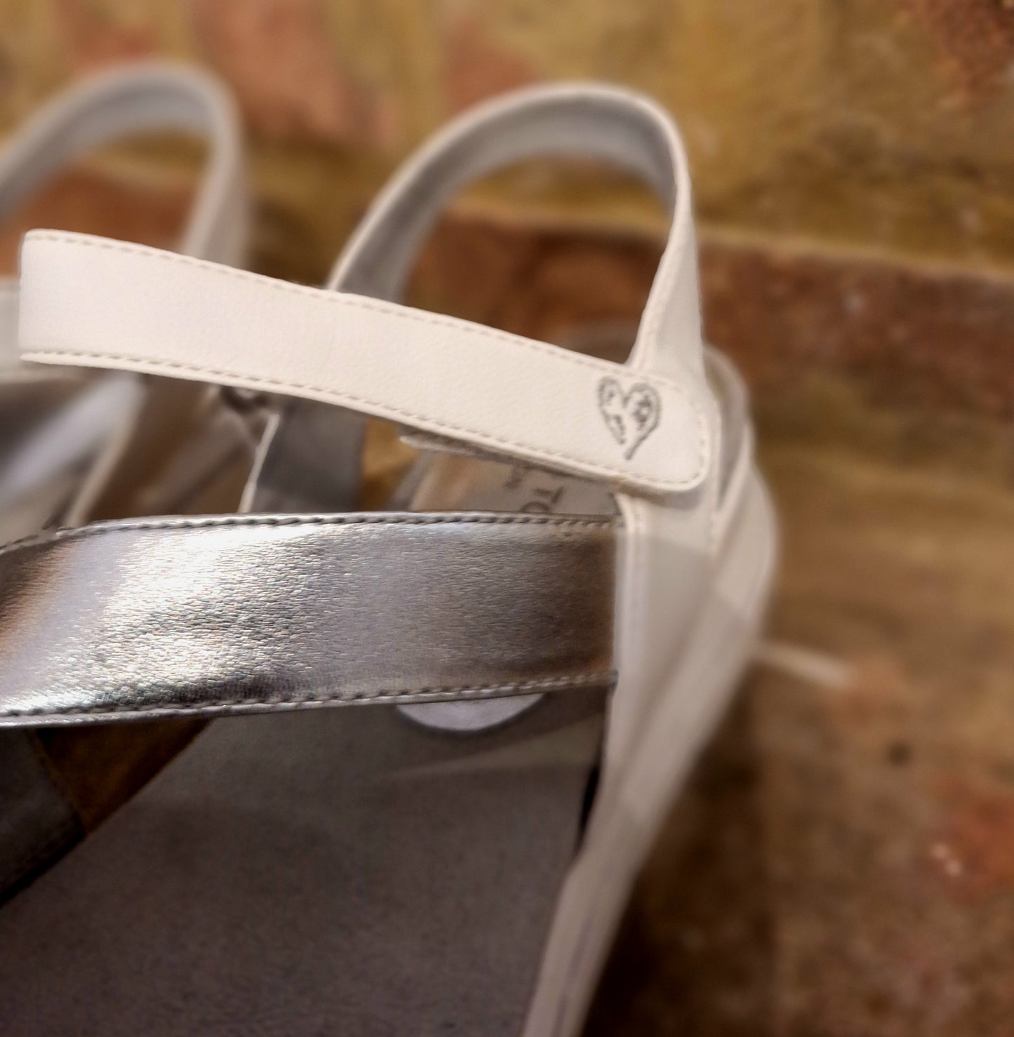 Marco Tozzi white and silver sandals 6