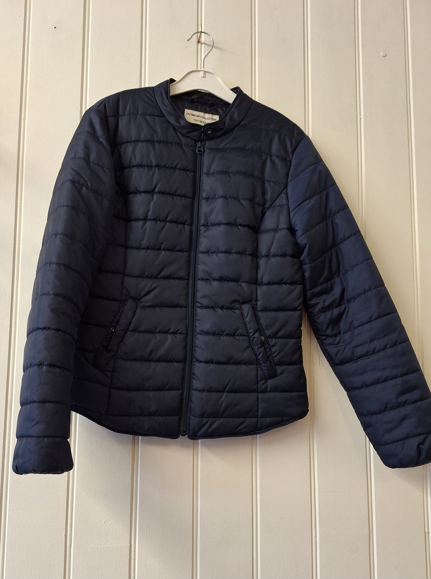 Terranova navy quilted jacket M