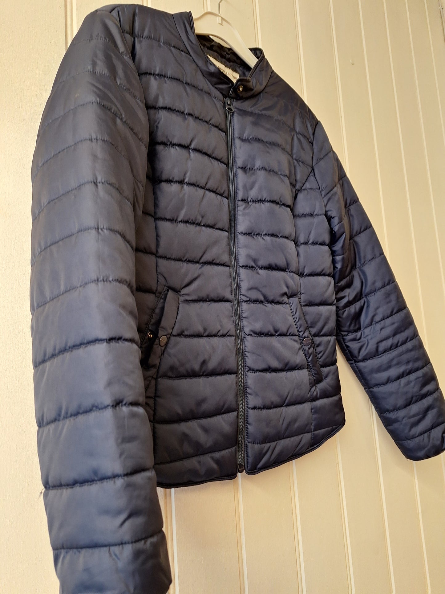 Terranova navy quilted jacket M