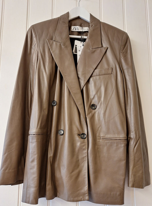 ZARA blazer style leather jacket M