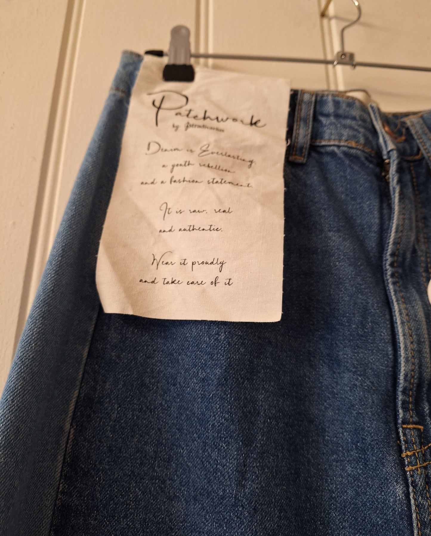 Stradivarius patchwork jeans 12