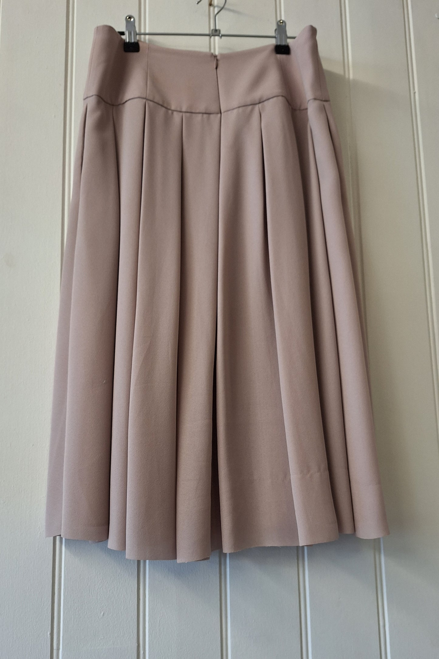 REISS stone soft pleat skirt 12