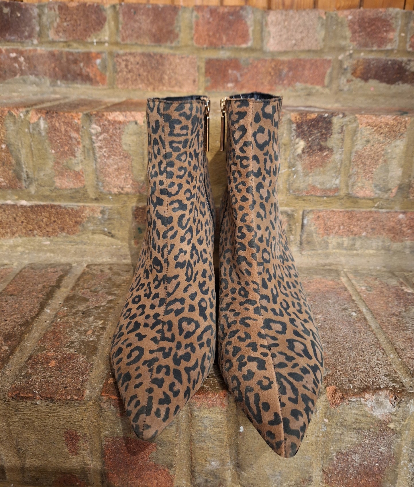 River Island animal print ankle boots 7
