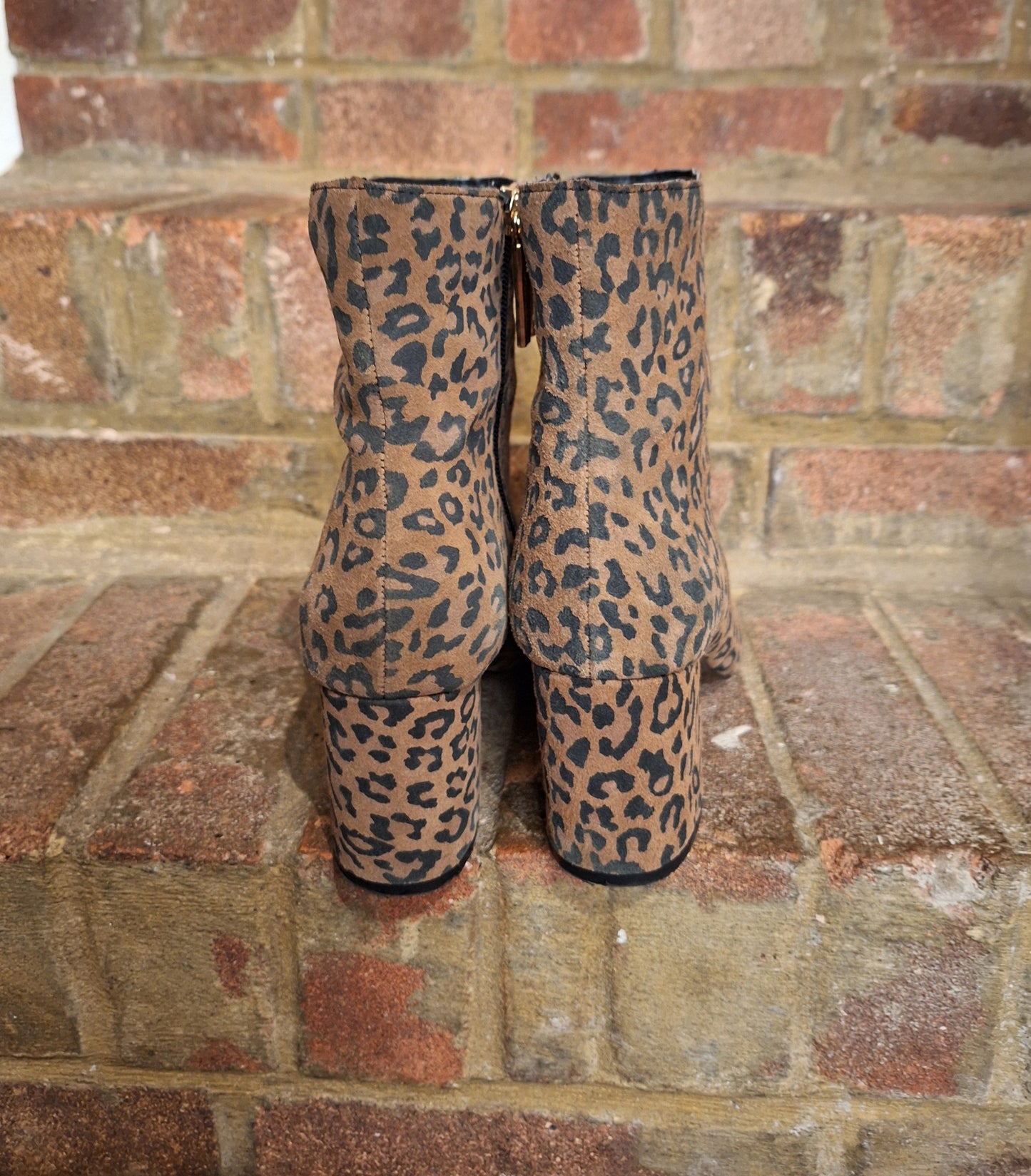 River Island animal print ankle boots 7