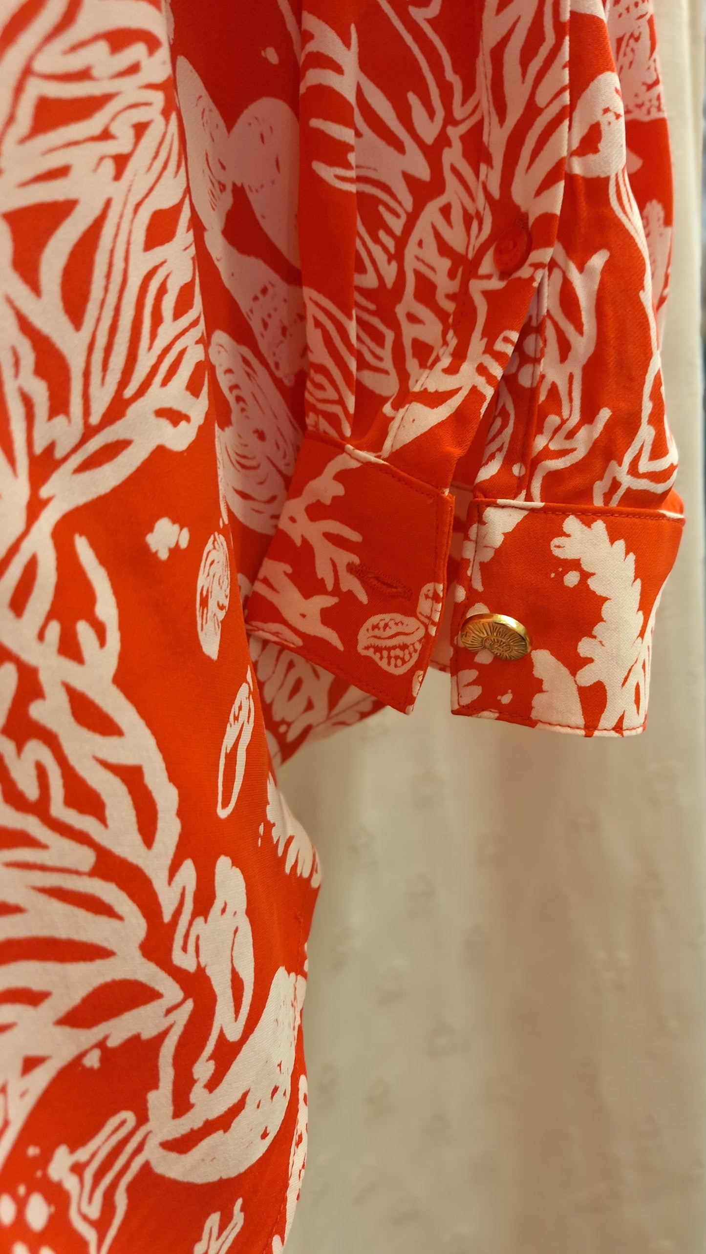 Fabienne Chapot red and white print shirt 12