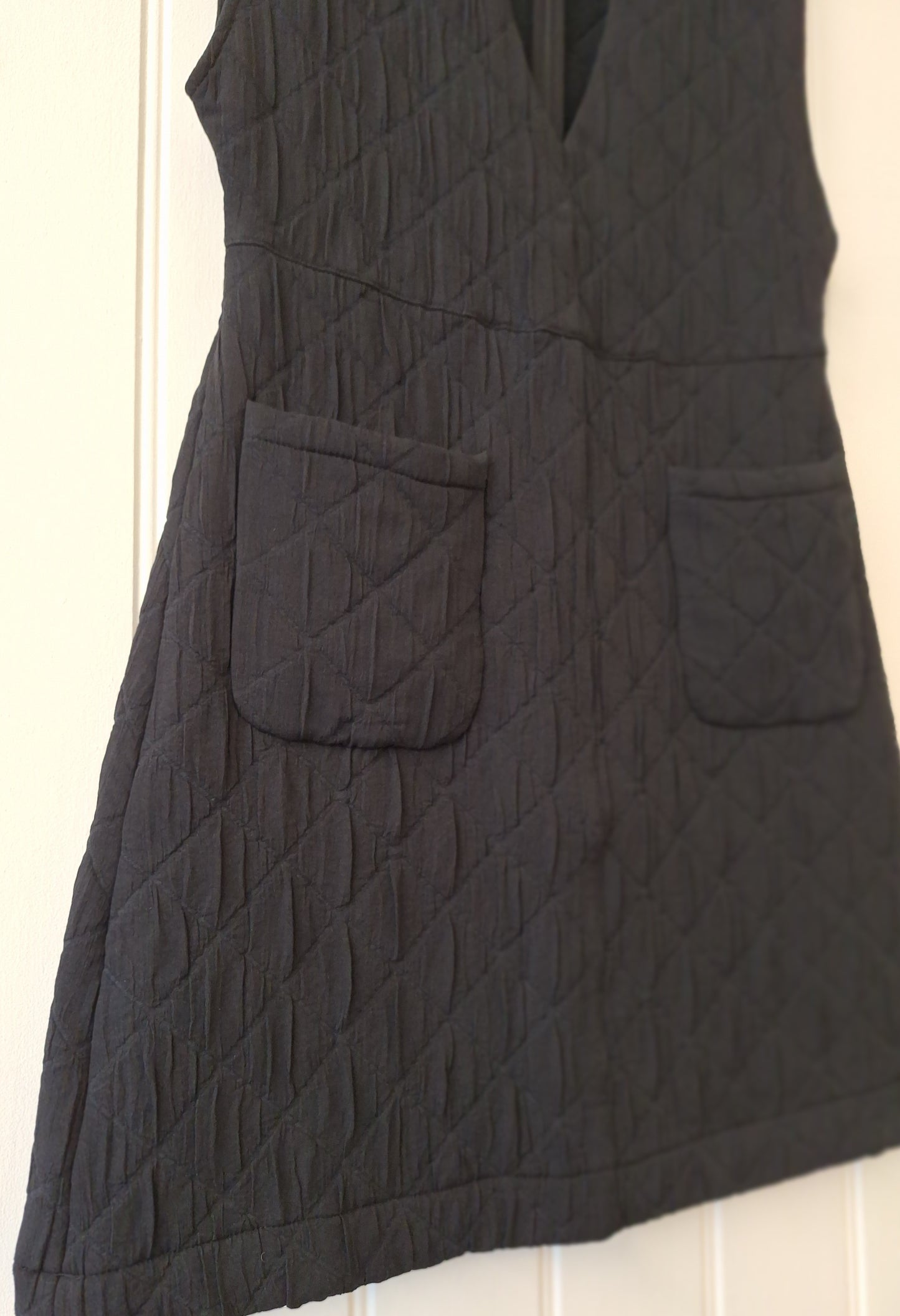 & Other Stories black quilted pinafore dress