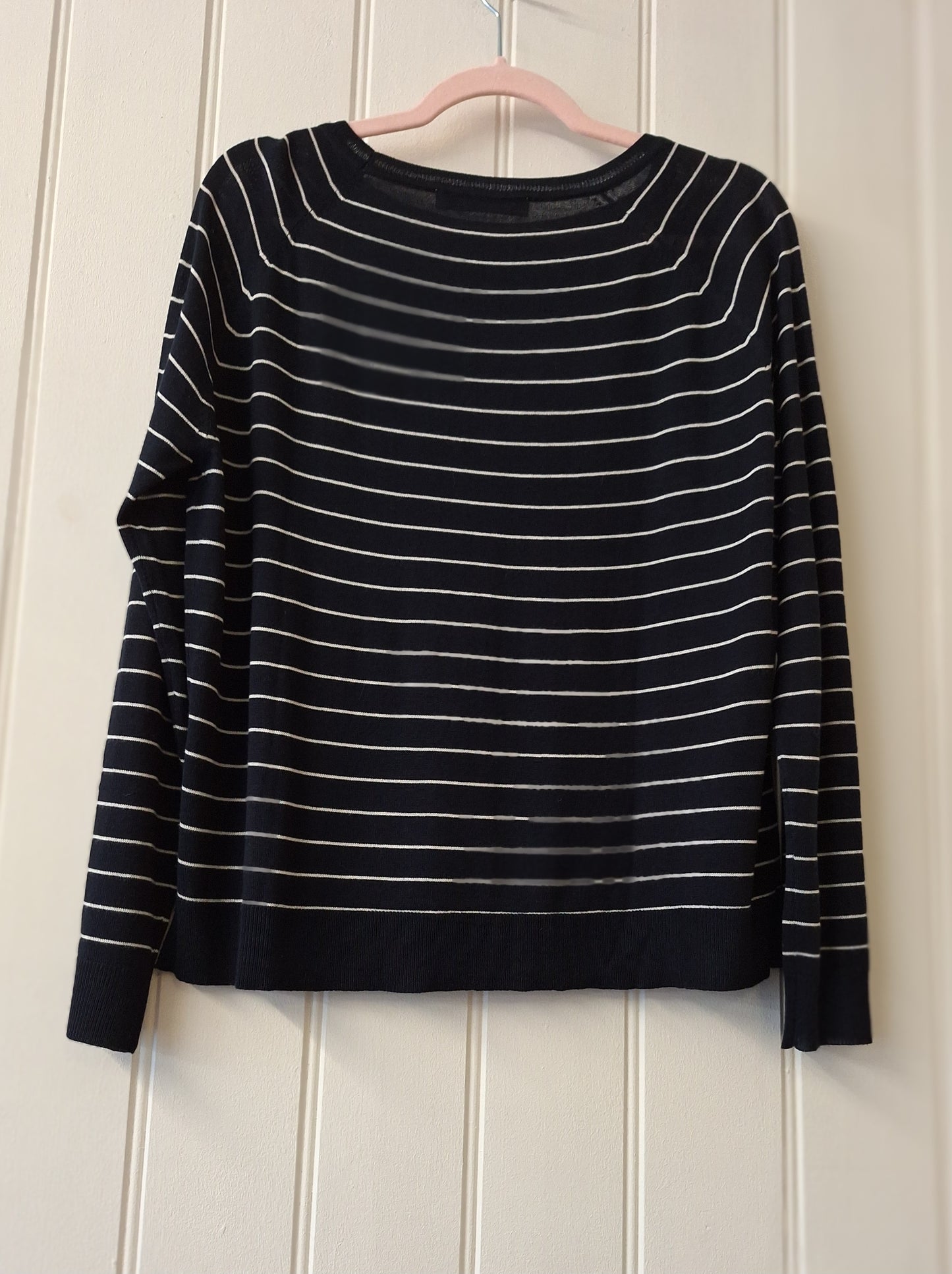 ZARA black and white stripe knit M