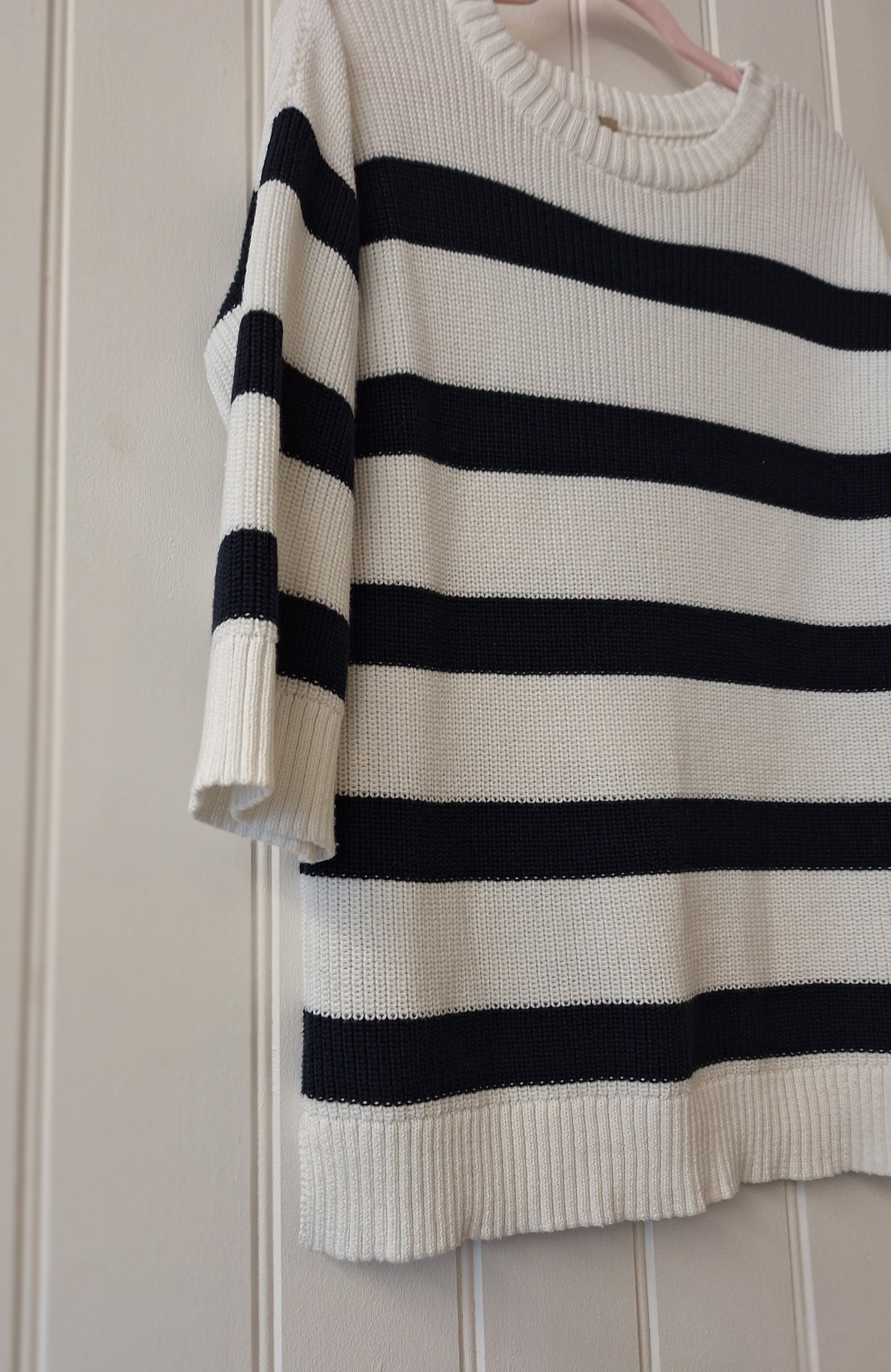 Soya Concept navy and white striped knit M