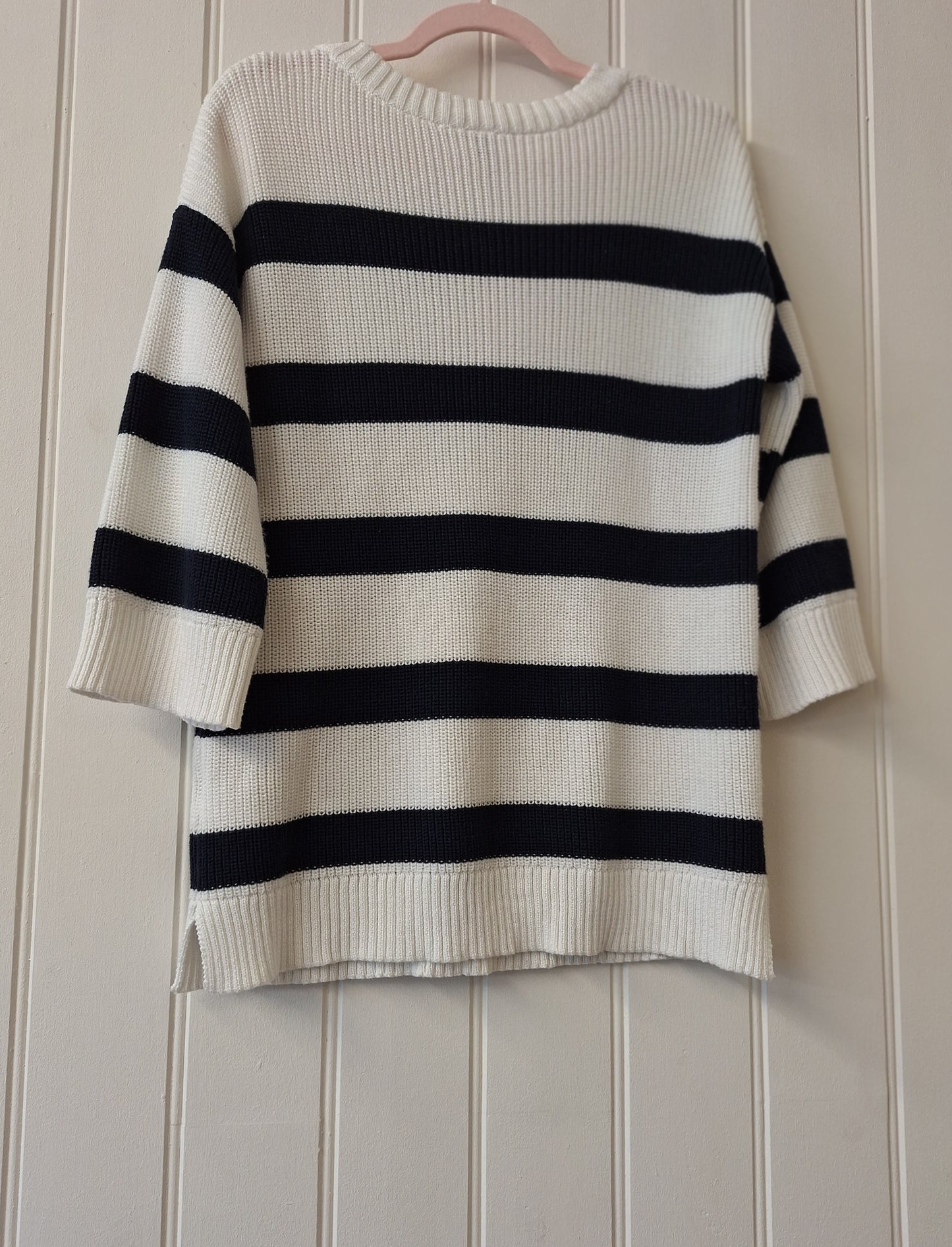 Soya Concept navy and white striped knit M