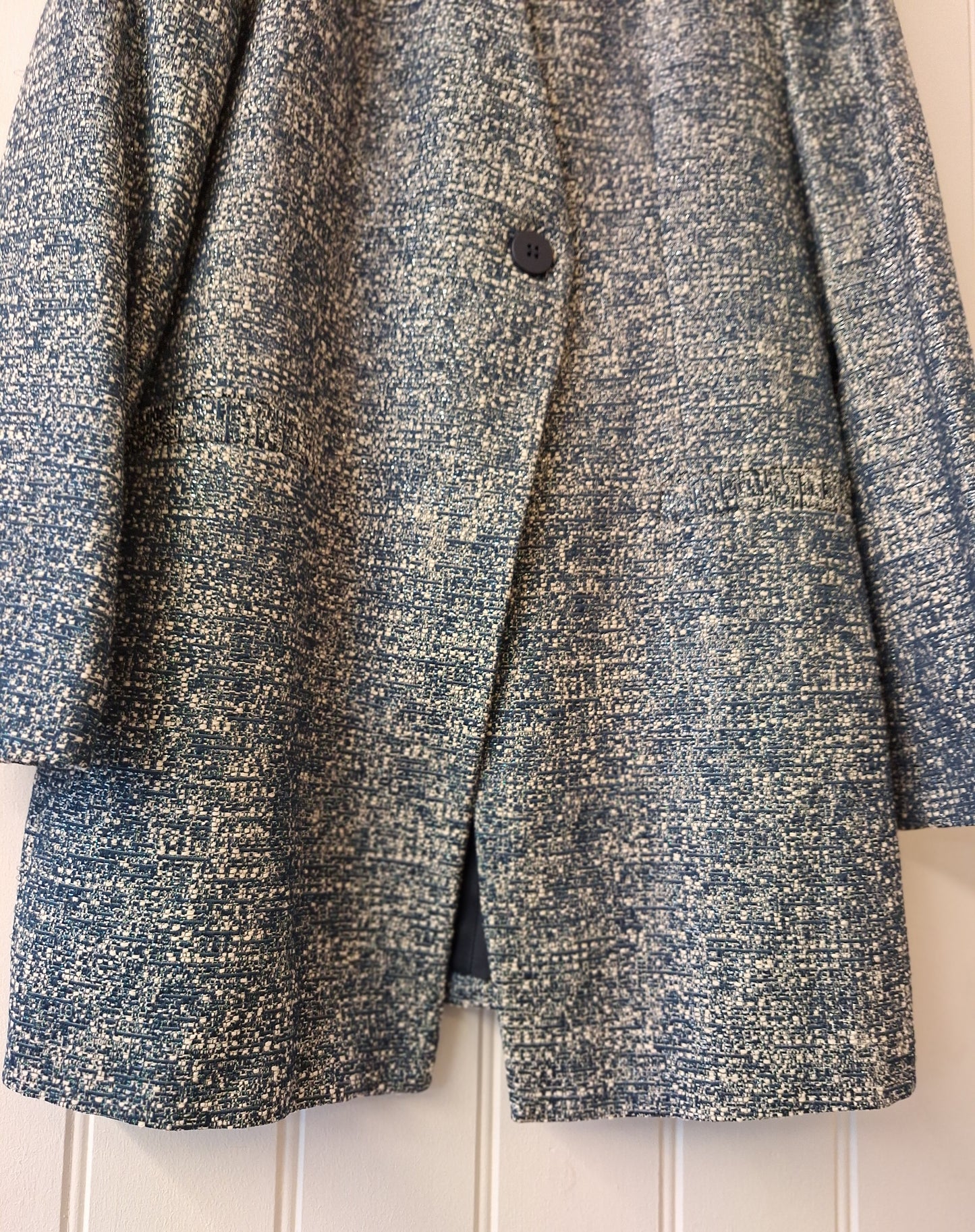 ZARA blue print coat XL
