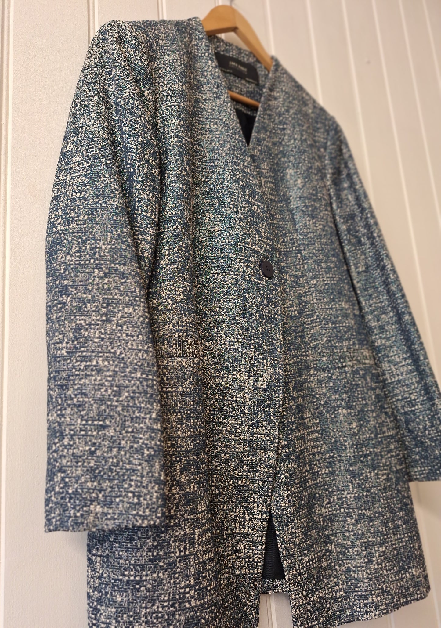 ZARA blue print coat XL