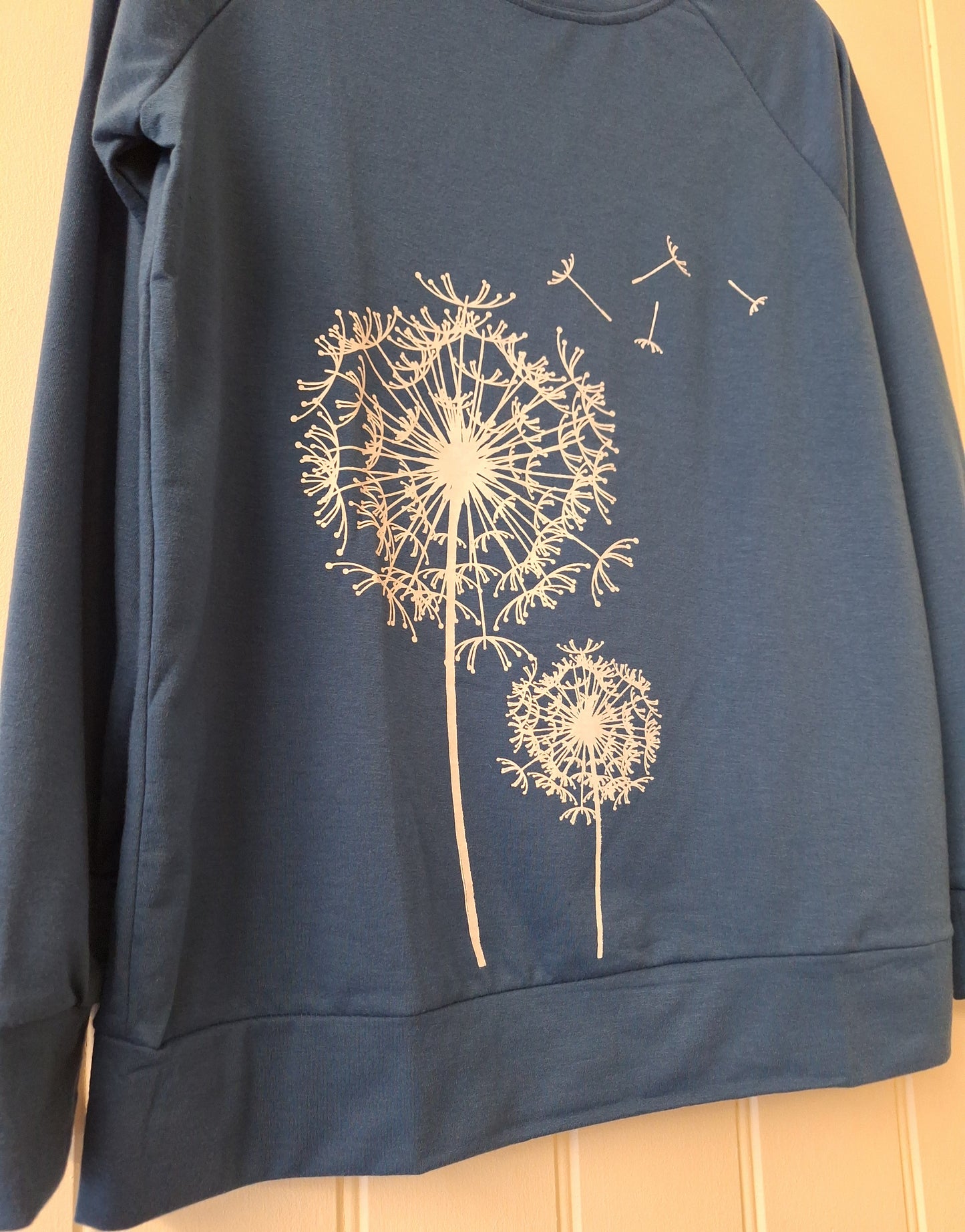 Blue and white sweat top M