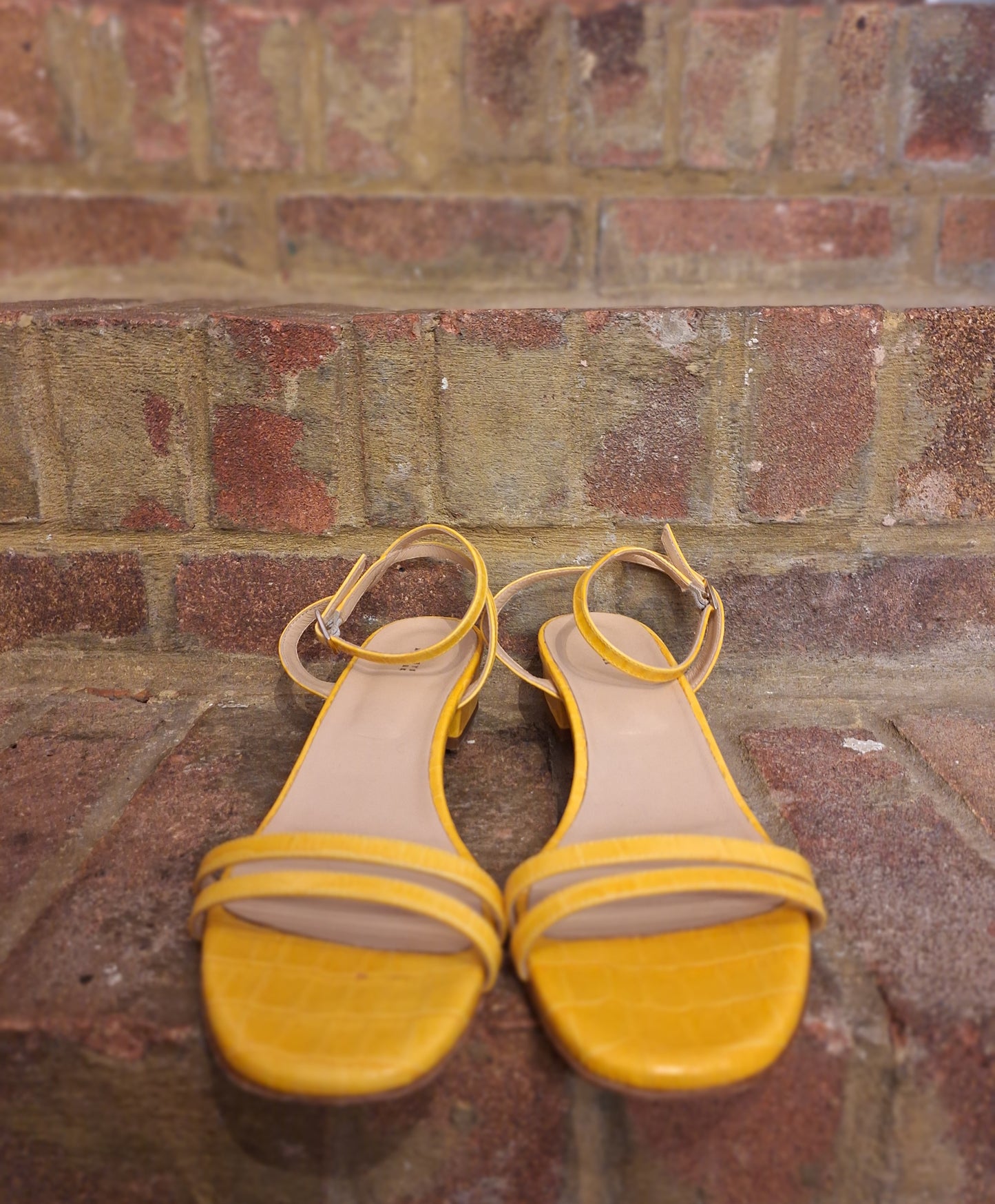 Barney's New York yellow sandals 7