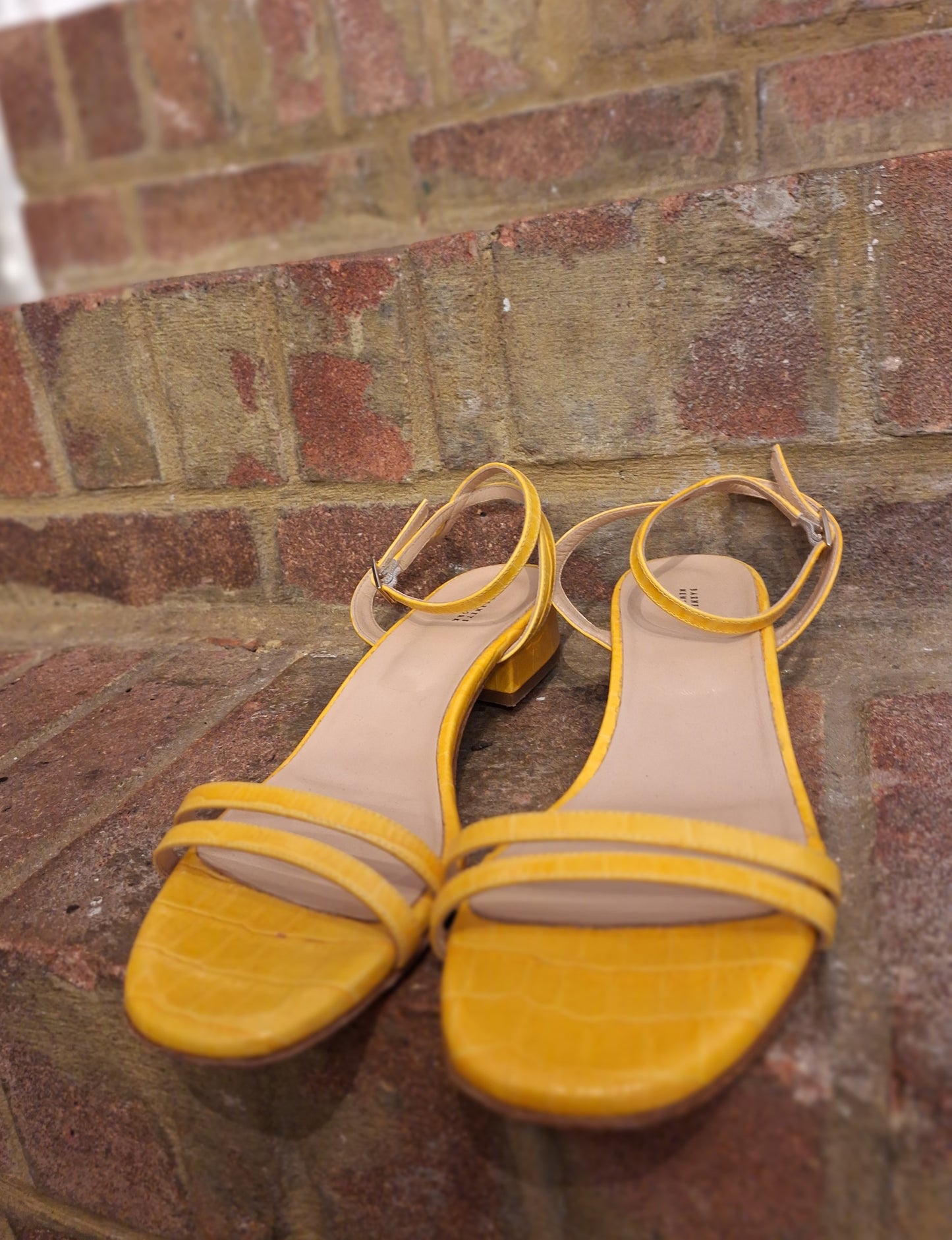 Barney's New York yellow sandals 7