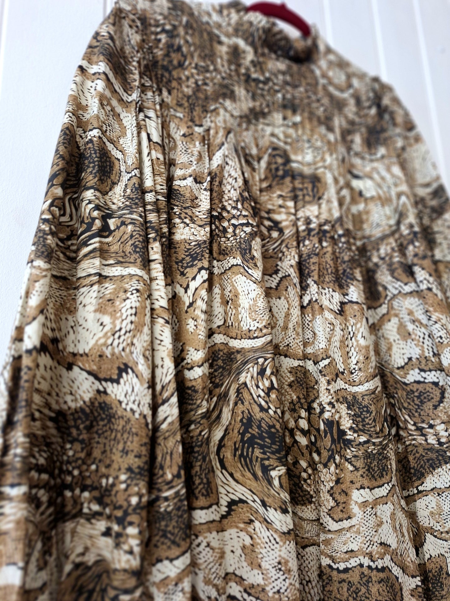 GANNI brown mix print dress 12