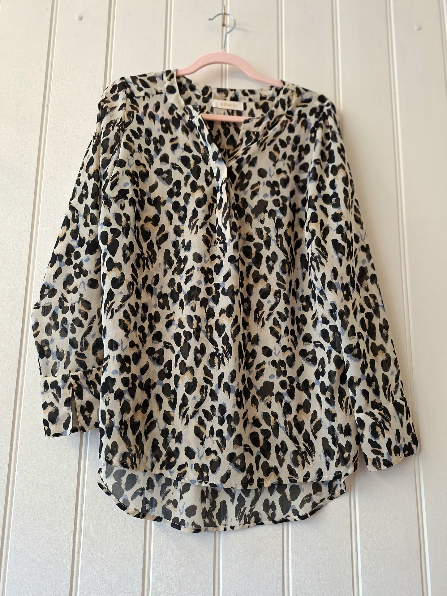 Either or animal print top M