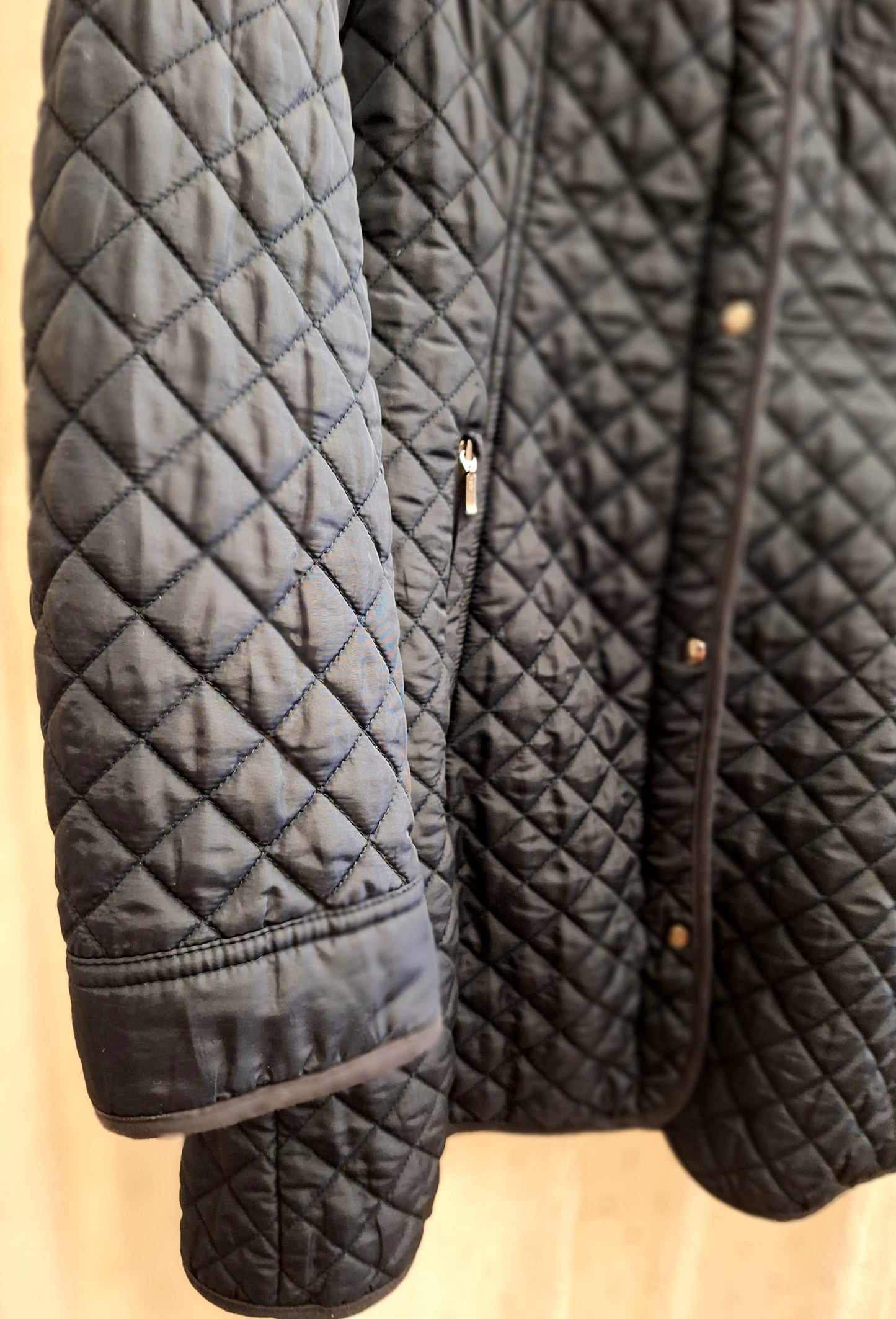 HOBBS black quilted coat 10