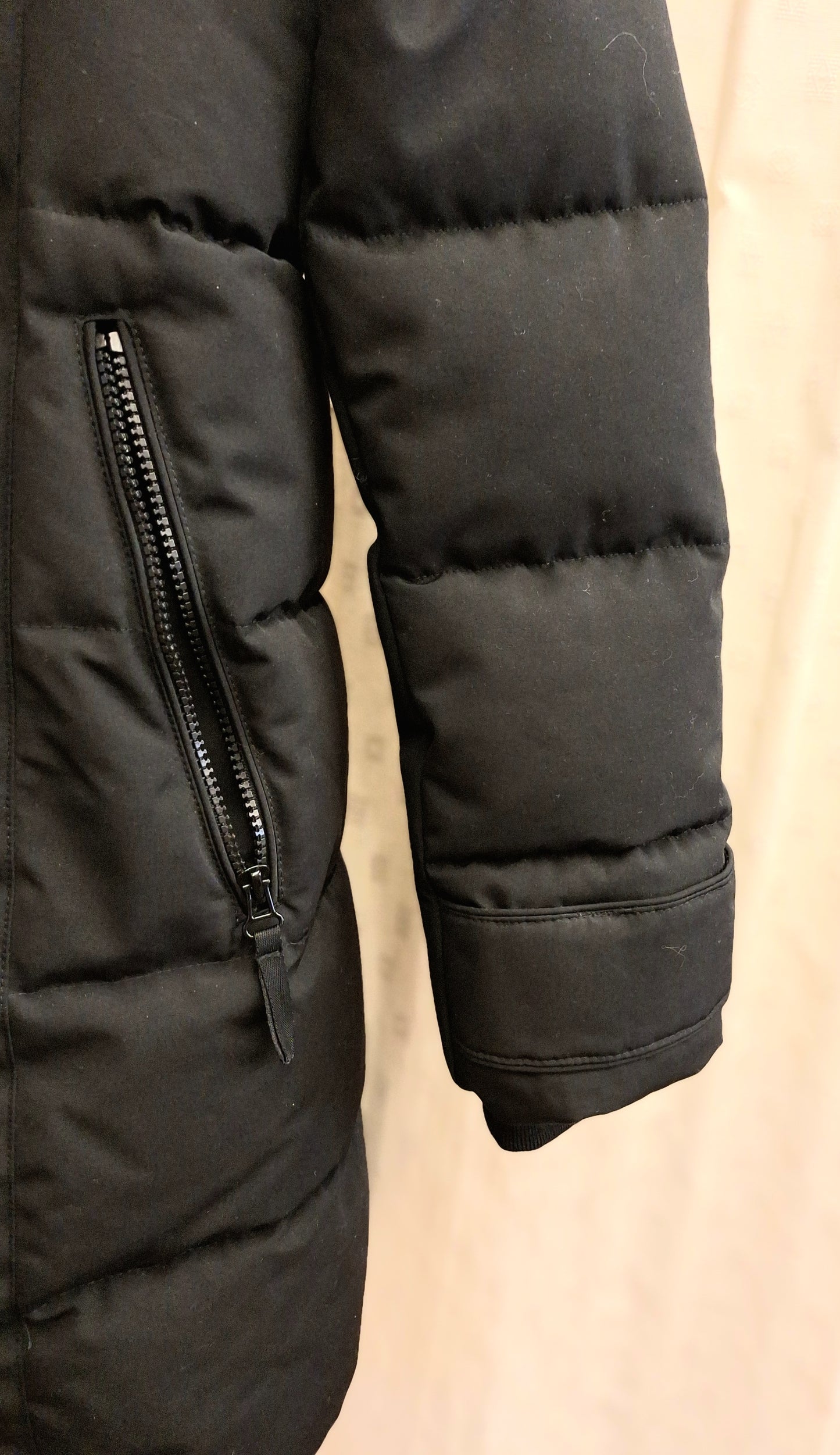 ZARA black parka style coat L