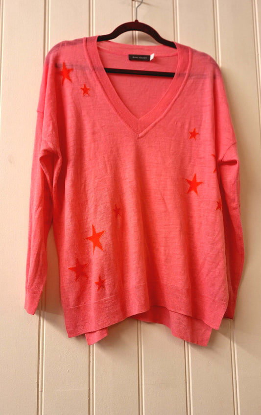 Mint Velvet pink V neck knit L