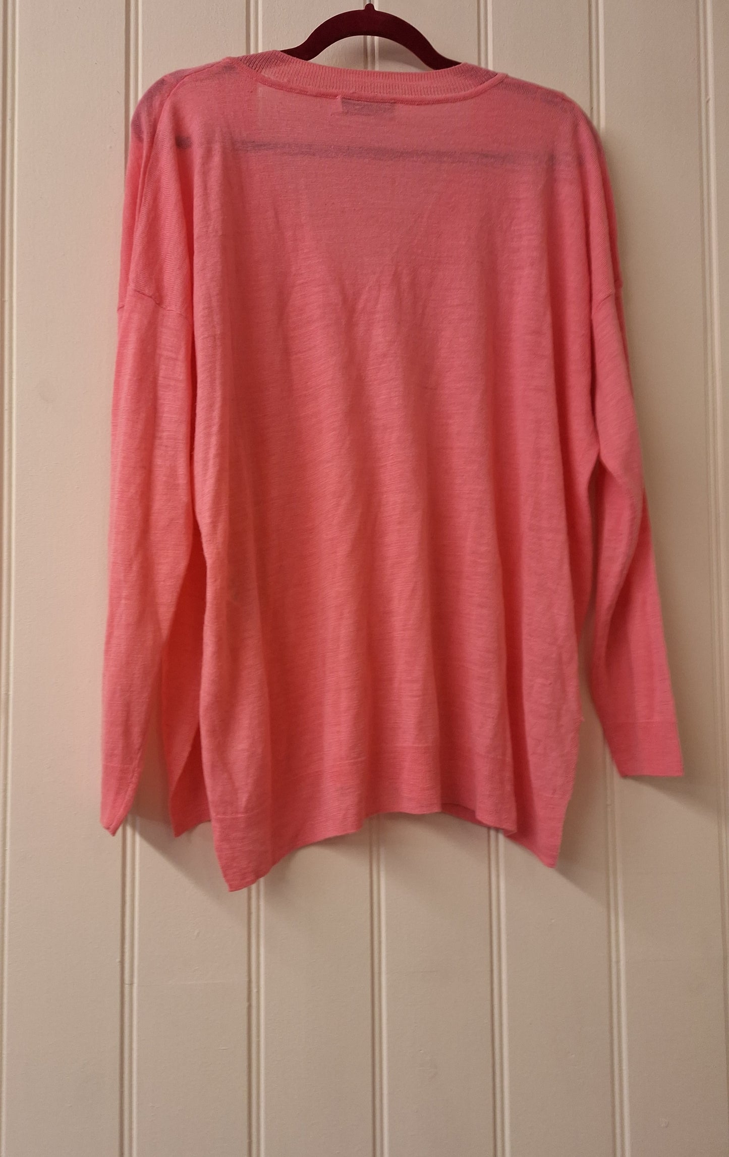 Mint Velvet pink V neck knit L