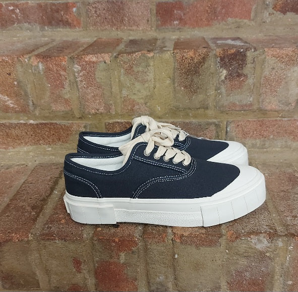 Good News navy and white plimsolls 7