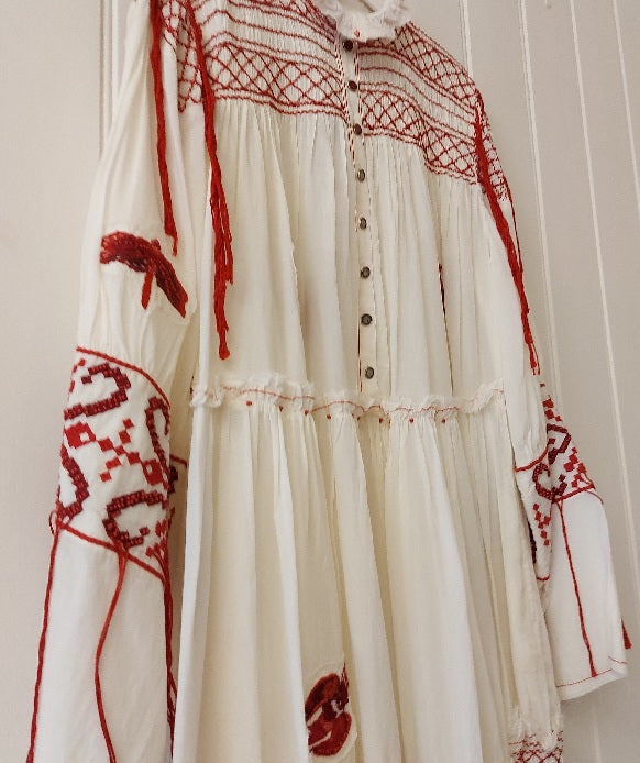 ZARA Atelier brand white and red dress M