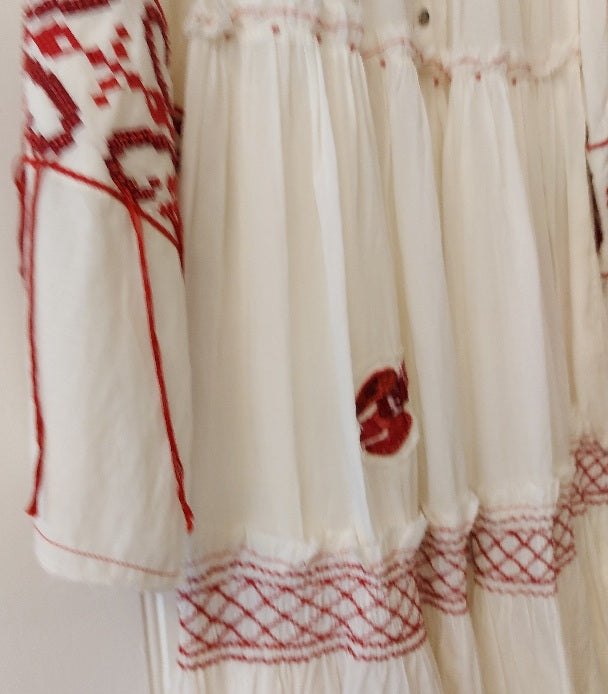 ZARA Atelier brand white and red dress M
